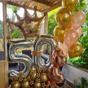 סטנד בלונים ליום הולדת 50