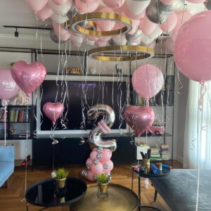 סידור חדר בלונים לגיל שנתיים