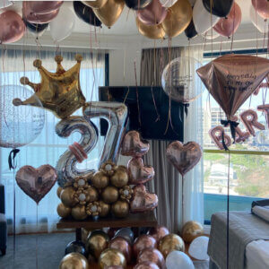 סידור חדר בלונים