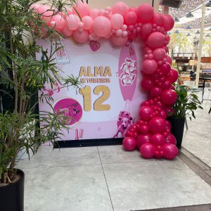 עמדת צילום בלונים לבת מצווה