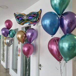 סט בלוני פורים מטאליים בצבעים ססגוניים